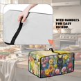 thumbnail image 4 of ZIATUBLES Black Cat Floral Print Decorative Toaster Oven Cover Appliance Protective Case with Top Handle Kitchen Use Stain Resistant Polyester Oven Dust Decor Accessories, 18.5" x 14.5" x 9", 4 of 8