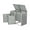 Light Gray, variant on Aukfa 95.5" Outdoor Garbage Bin Storage Shed for 3 Trash Cans, Metal Horizontal Trash Can Storage with Lockable Doors & Lid Chains for Backyard Patio, Light Gray