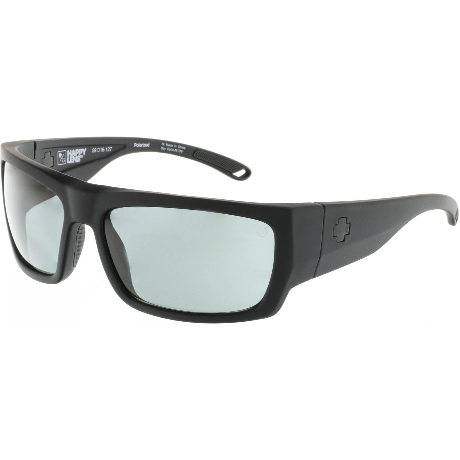 Spy Optic Rover Square Sunglasses Matte Black Ansi/Happy Gray/Green 1.5 mm 