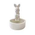 thumbnail image 1 of Ceramic Candlestick for Home Decor Easter Tabletop Ornament 3.46 in H White, 1 of 6