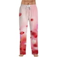 thumbnail image 2 of Resicozy Men's Valentine Pajama Pants Soft Lightweight Heart Print Lounge Sleep Bottoms with Pockets Drawstring Multicolor L, 2 of 7