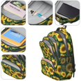 thumbnail image 4 of Sunflower and Leaf Green Pattern Cute School Backpack Bag with Padded Back and Adjustable Shoulder Straps 16.9 X 12.6 X 5.9 Inches, 4 of 5