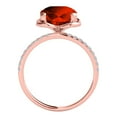 thumbnail image 4 of 2.30 Ct. Ttw Diamond And Cushion Cut Garnet Ring In 10K Rose Gold, 4 of 7
