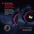 thumbnail image 3 of Monster Digital Alpha 7.1 RGB Illuminated Gaming Headset with 7.1 Surround Sound, Noise-Cancelling, Detachable Mic for PC Gaming, 3 of 7
