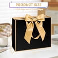 thumbnail image 3 of Bolsas de regalo Patdefie negras con asa 32 x 25 x 11 cm, paquete de 12, 3 of 7
