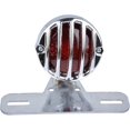 thumbnail image 1 of Silver Motorcycle Tail Light,12V Universal Motorcycle Brake Light Retro Retro Style Tail Light with License Plate Bracket for Modified Motorcycles and Bicycles, 1 of 5