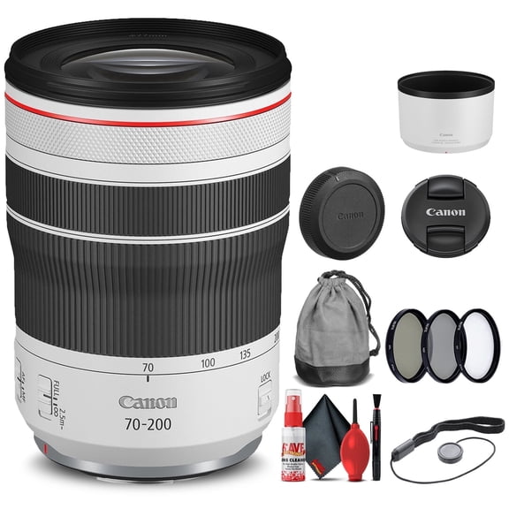 Canon RF 70-200mm f/4L IS USM Lens (4318C002)   Filter Kit   Cap Keeper   More