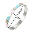thumbnail image 4 of Cute Love Heart Gold Plating Staiess Steel Lucky Cuff Bangles, Heart Bracelets For Women Grils, Women Girls Wedding Party Charm Bangles Jewelry Gifts Fashion Accessories, 4 of 7