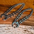 thumbnail image 3 of LOLIPPYY Natural Necklace Bull Horn Jewelry Retro Design 1Pcs Sky-blue, 3 of 5