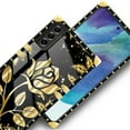 thumbnail image 4 of FKBRCL4U Compatible with Samsung Galaxy S21 FE Case, Shine Gold Rose Luxury Golden Decoration for Girl Women Soft TPU Shockproof Protective Hard PC Back, 4 of 7