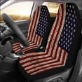 thumbnail image 2 of KXMDXA Set of 2 Car Seat Covers American Flag on The Wall Universal Auto Front Seats Protector Fits for Car,SUV Sedan,Truck, 2 of 4
