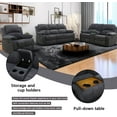 thumbnail image 5 of Living Room Furniture Set Recliner Sofa Set Loveseat Chair Furniture Sofa Set Grey Corduroy for Living Room/Rv/House/Theater Seating, 5 of 5