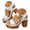 White, variant on Women's Slip on Wedge Sandal Comfortable Non Slip Platform Chunky High Heels Open Toe Party Wedding Dressy Shoes