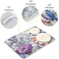 thumbnail image 4 of Floral Birds Dish Drying Mat, Absorbent Microfiber Pad Protector For Kitchen Counter Top Mat Dish Drainboard 16x18in Home Decor, 4 of 7