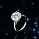 thumbnail image 3 of Anillo clásico de plata de ley s925 con seis garras, anillo de diamantes Mosan de 5 quilates, anillo de mujer, anillo de bodas con forma de huevo de paloma, 3 of 5