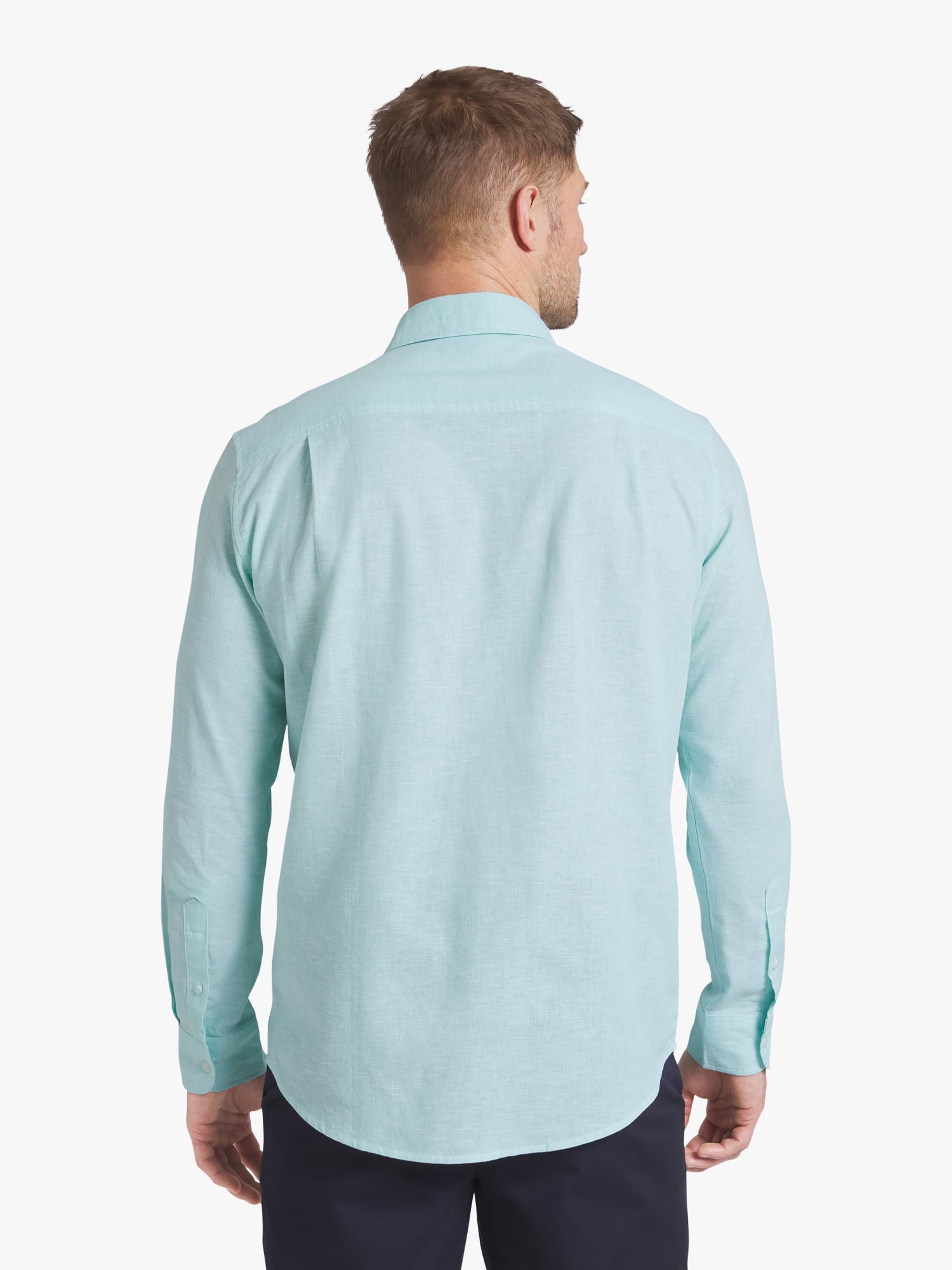 Chaps Men's & Big Men's Long Sleeve Linen Shirt, Sizes S-3XL