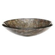 Xylem RVE165 Reflex Round Glass Vessel Sink - Metallic Pewter