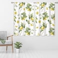 thumbnail image 3 of Lemon Fruit Small Kitchen Curtains Green Yellow Leaf Summer Window Treatment Tropical Cafe Short Window Curtains for Bathroom Dining Laundry Room Floral Flower Treatment Drapes 27.5x39 inch, 3 of 6