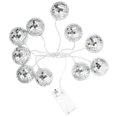 1 Set of LED Disco Ball String Light Mirror LED Party String Light