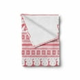 thumbnail image 2 of Nordic Soft Flannel Fleece Blanket, Winter Christmas Ornamental Illustration with Snowflakes Reindeers Animal Pattern, Cozy Plush for Indoor and Outdoor Use, 70" x 90", Coral White, by Ambesonne, 2 of 6