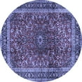 thumbnail image 1 of Ahgly Company Indoor Round Persian Blue Traditional Area Rugs, 7' Round, 1 of 4