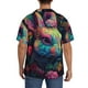 thumbnail image 3 of Fotbe Colorful Patterned Rabbit Camisa Estampada de Manga Corta para Hombre, Casual de Verano, Estilo Playero, Sin Arrugas-3X-Large, 3 of 5