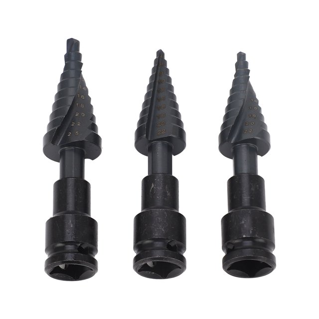 JUEGO DE BROCA de Perforació, Acero Hex Vástago 2 flauta 4-22 mm 6-25 mm 3pcs de carpintería de carpintería