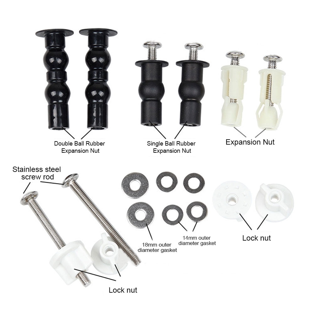 CHICIRIS Toilet Seats Screw,Universal Toilet Cover Screws Bolts Set Toilet Seats Accessories Hardware Replacement Parts Kit,Toilet Cover Bolts