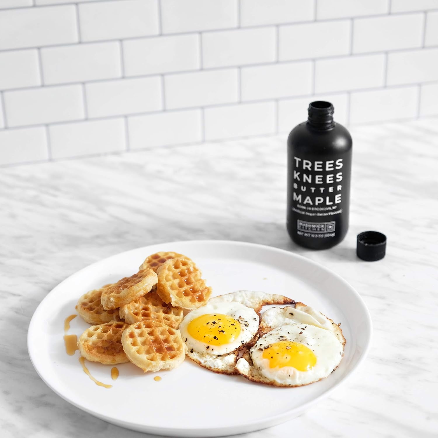 Trees Knees Butter Maple Syrup with Sea Salt, Vegan, Gluten-Free, Paleo-friendly, Grade A, Organic, Infused with Sweet and Savory Flavor, 11.5oz