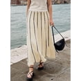 thumbnail image 2 of GXFC Women Maxi Skirt Vintage Striped Knit Long Skirt for Street,Spring Fall, 2 of 9