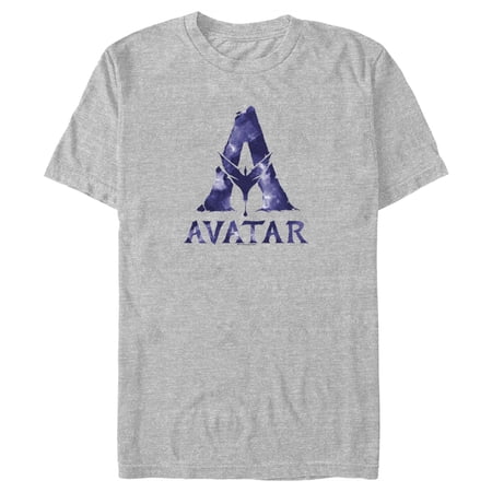 Men's Avatar Watercolor A Logo Graphic Tee Athletic Heather Medium