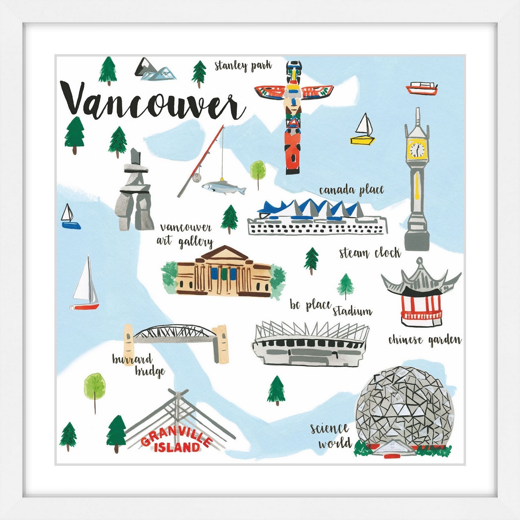 Marmont Hill "Vancouver" by Molly Rosner Framed Painting Art Print
