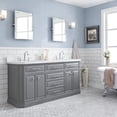 thumbnail image 3 of Water Creation Palace 72" Wood Double Bathroom Vanity in Gray and Chrome, 3 of 12