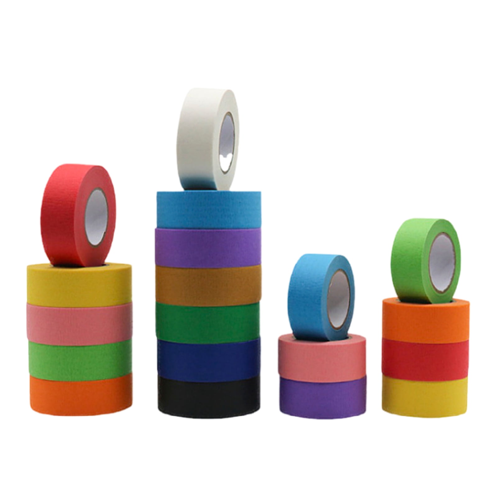 Colored Masking Tape 7/12Roll Multi Pack Colorful Craft Tape Vibrant Rainbow Colored Painters Tape for Arts & Crafts