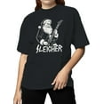 thumbnail image 2 of Rocking Santa Sleigher Design Women's T-shirt, 2 of 3