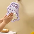 thumbnail image 4 of Weloille 1 Piece Easter Hand Towel, Soft Absorbent Microfiber Hanging Towel, Reusable Lint Free Fast Drying Cloth, Suitable for Kitchen Bathroom Home Easter Gift Use, 4 of 6