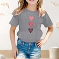 thumbnail image 2 of Ulitacool Boys T Shirt Simple Spring Short Sleeve Tops Cartoon Letter Graphic Tee Crewneck Blouse Summer Clothing 2-3 Years Grey, 2 of 4
