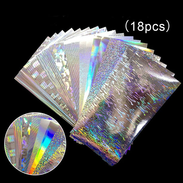 MYG 18pcs 20x10cm Flasher/Dodger/Lure Reflective Holographic Fishing Lure  Tape 