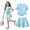 Light Blue, variant on Summer Outfits for Children Girls Size 8 Cute Two Piece Outfits Tracksuit Casual Short Sleeve T Shirt and Skirt Set Clothing Sets Light Blue 9-10 Years