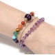 thumbnail image 3 of 7 Chakra Healing Crystal Stone Bracelet Amethyst Crystals Gemstones Bead Link Bracelets Jewelry for Women, 3 of 4