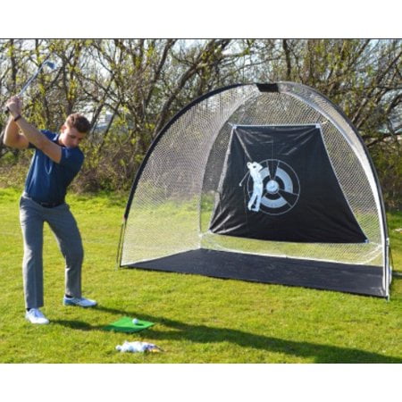 - UBesGoo 10'x6.1'x6' Golf Net, Training Aids Hitting Practice Nets Cage, with Target Zone, for Backyard Driving Range Indoor Use