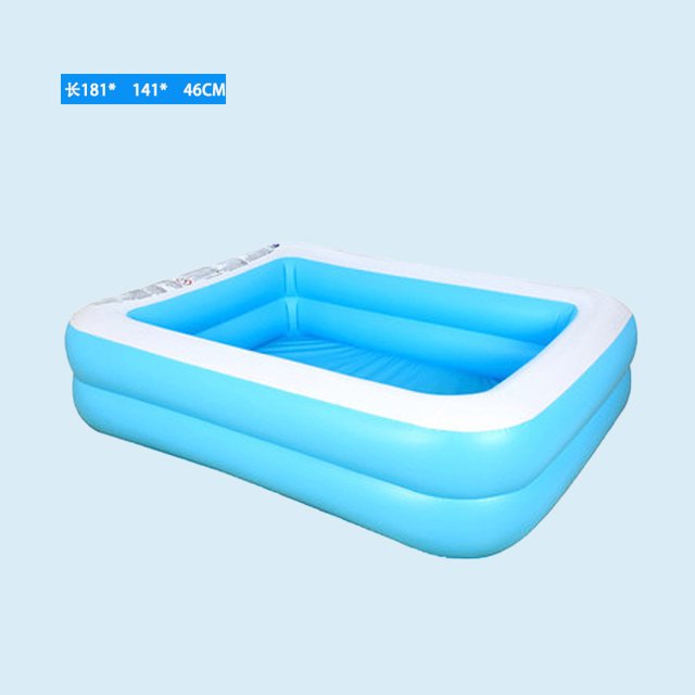CAROOTU Baby Kid Inflatable Swimming Pool Paddling Pool Large Size Thickened Square Swimming Pool