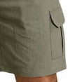 thumbnail image 6 of Eryao Big and Tall Mens Joggers Set 2 Piece Short Sleeve Button Down Shirts Matching Drawstring Shorts with Pockets Summer Lounge Linen Sets,Army Green,M, 6 of 6
