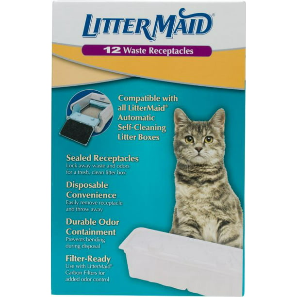 LitterMaid Waste Receptacles for SelfCleaning Cat Litter Box, 12 Pack