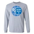 thumbnail image 2 of Alpha Pi Long Sleeve T-shirt Go ADP Speech Bubble Design - White & Sport Grey, 2 of 2