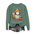 thumbnail image 2 of Womens Halloween Sweatshirts 2025 New Custom Printed Shirts Crewneck Long Sleeve Sweaters Fall Casual Blouses Loose Sweatshirt Pullover Top Halloween Costumes, 2 of 4