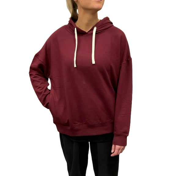 Buffalo David Bitton Women's Super Soft Pullover Hoodie with Side Pockets (US, Alpha, Large, Regular, Regular, Rhubarb)