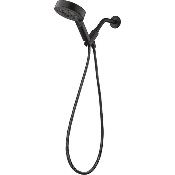 Brondell Nebia Yuba HaloNetic Handheld Shower Head - Magnetic Dock, 5-Setting - 60" Matte Black — Wall-Mount, Standard ½" Shower-Arm Connection