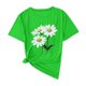 thumbnail image 2 of Camisas de Manga Corta para las Mujeres Moda Casual Impresión Cuello Redondo Suéter Tee Blusas, 2 of 3