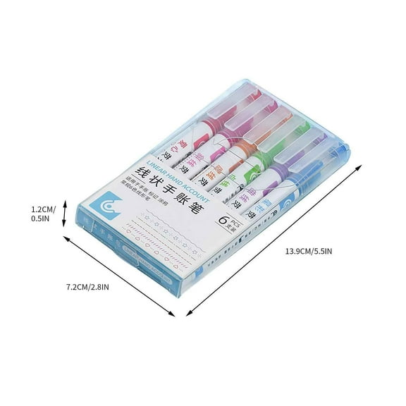 Acrylic Paint Markers A Set Of Flower-shaped Outline Note Marker Pen Colored Key Line Segment Pen Handwritten Report Hand Account Pen Multi-type Pen for Rock Painting,Stone